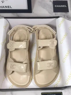 Alternative view of CHANEL Sandals & Mules Leather (Beige) EU35-40 B20202606030381109
