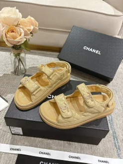Alternative view of CHANEL Sandals & Mules Leather (Beige) EU35-40 B20202606030382109