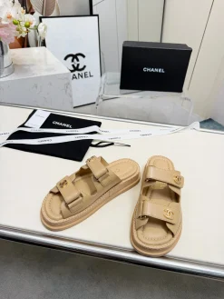 Alternative view of CHANEL Sandals & Mules Leather (Beige) EU35-40 B50202606030385119