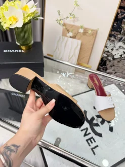 Alternative view of CHANEL Sandals & Mules Leather (Beige-White-Red-Black) EU35-43 A7020260603039189