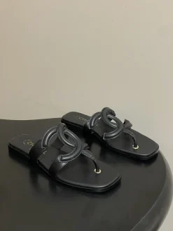 Alternative view of CHANEL Sandals & Mules Leather (Black) EU35-39 B40202606030392109