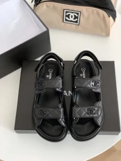 CHANEL Sandals & Mules Leather (Black) EU35-40 B20202606030394109