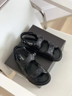 Alternative view of CHANEL Sandals & Mules Leather (Black) EU35-40 B20202606030394109