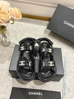 CHANEL Sandals & Mules Leather (Black) EU35-40 B20202606030395109