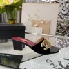 CHANEL Sandals & Mules Leather (Black-Gold-Red) EU35-43 A7020260603040189
