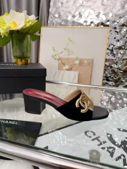 CHANEL Sandals & Mules Leather (Black-Gold-Red) EU35-43 A7020260603040189