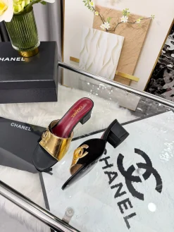 Alternative view of CHANEL Sandals & Mules Leather (Black-Gold-Red) EU35-43 A7020260603040189