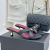 CHANEL Sandals & Mules Leather (Black-Red-Gold) EU35-39 B40202606030404109