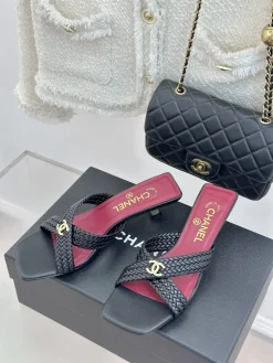 Alternative view of CHANEL Sandals & Mules Leather (Black-Red-Gold) EU35-39 B40202606030404109