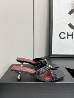 CHANEL Sandals & Mules Leather (Black-Red-Gold) EU35-41 B50202606030405119