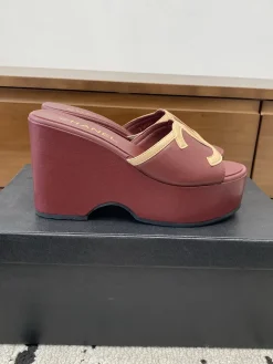 CHANEL Sandals & Mules Leather (Burgundy-Beige) EU35-41 B71202606030429119