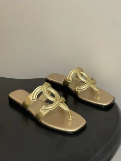 Alternative view of CHANEL Sandals & Mules Leather (Gold) EU35-39 B40202606030419109