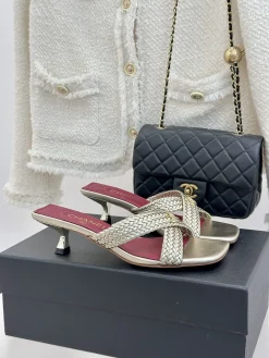 CHANEL Sandals & Mules Leather (Gold-Red) EU35-39 B40202606030420109