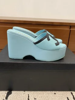 CHANEL Sandals & Mules Leather (Light Blue-Black) EU35-41 B712026060304231191