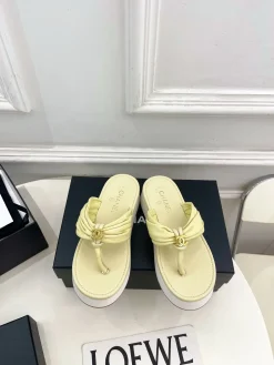 Alternative view of CHANEL Sandals & Mules Leather (Light Yellow-White) EU35-39 B40202606030424109