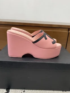 CHANEL Sandals & Mules Leather (Pink-Black) EU35-41 B71202606030426119