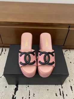Alternative view of CHANEL Sandals & Mules Leather (Pink-Black) EU35-41 B71202606030426119