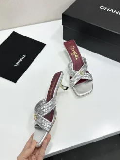 Alternative view of CHANEL Sandals & Mules Leather (Silver-Red-Gold) EU35-41 B50202606030434119