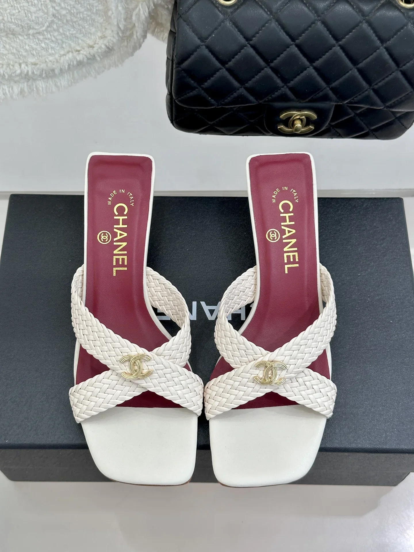 CHANEL Sandals & Mules Leather (White-Red-Gold) EU35-39 B40202606030444109 - Image 4