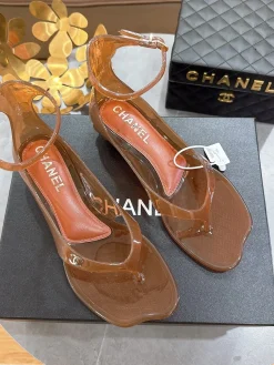 Alternative view of CHANEL Sandals & Mules PVC (Brown-Orange) EU36-41 A6020260603045689