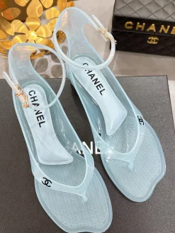 Alternative view of CHANEL Sandals & Mules PVC (Light Blue) EU36-41 A6020260603046089