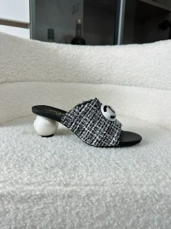CHANEL Sandals & Mules Tweed (Black-White) EU35-41 B70202606030480119