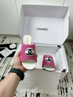 Alternative view of CHANEL Sandals & Mules Tweed (Pink-White-Black) EU35-41 B70202606030479119