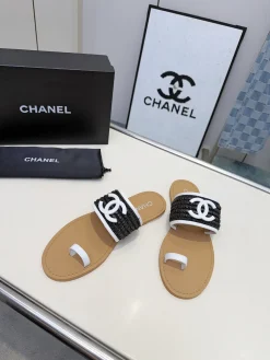 Alternative view of CHANEL Sandals & Mules Woven (Black-White-Tan) EU35-43 A6020260603048189