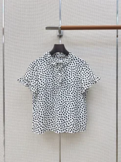 CHANEL Shirts & Polos Chiffon (White-Black) S-M-L B75202606010248119