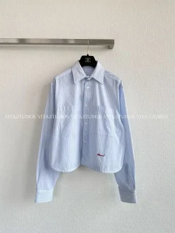 CHANEL Shirts & Polos Cotton (Blue-White) S-L C70202606010529149