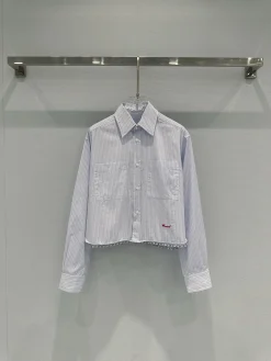 CHANEL Shirts & Polos Cotton (White-Blue) S-M-L B35202606010941109