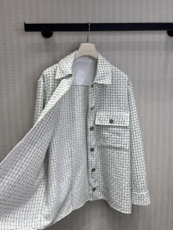 Alternative view of CHANEL Shirts & Polos Silk-Cotton-Linen-Polyamide (White-Black) S-M-L C95202606011519159