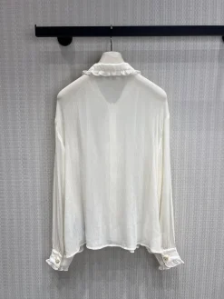 Alternative view of CHANEL Shirts & Polos Silk (White) S-M-L C05202606011513129