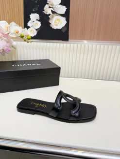 CHANEL Slides & Slippers Leather (Black) EU36-44 B0520260603049799