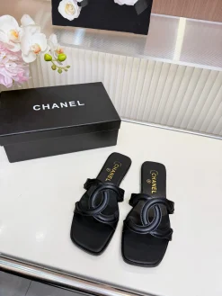 Alternative view of CHANEL Slides & Slippers Leather (Black) EU36-44 B0520260603049799