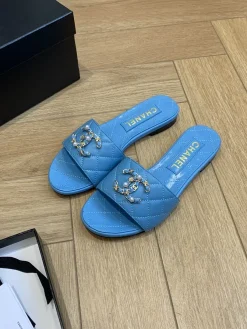 CHANEL Slides & Slippers Leather (Blue) EU35-41 B40202606033277109