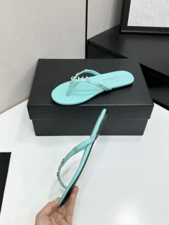 CHANEL Slides & Slippers Leather (Light Blue) EU35-41 B30202606030517109