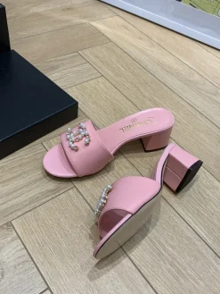 Alternative view of CHANEL Slides & Slippers Leather (Pink) EU35-41 B40202606033266109