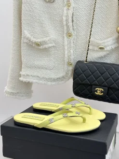 CHANEL Slides & Slippers Leather (Yellow) EU35-39 B40202606030545109
