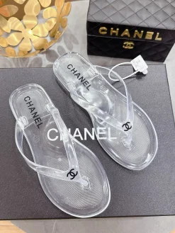 Alternative view of CHANEL Slides & Slippers PVC (Clear-Black) EU36-41 A0020260603055669