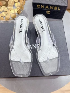 CHANEL Slides & Slippers PVC (Clear-White-Black) EU36-41 A3020260603055879