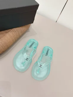 Alternative view of CHANEL Slides & Slippers Rubber (Light Blue) EU36-40 A6020260603056489