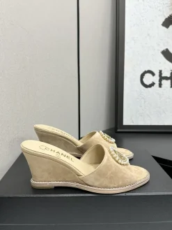 CHANEL Slides & Slippers Suede (Beige) EU35-41 B50202606030569119