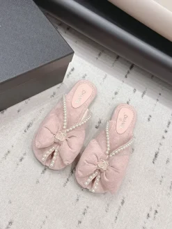 Alternative view of CHANEL Slides & Slippers Suede (Pink) EU35-39 A9020260603057899