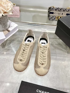 Alternative view of CHANEL Sneakers & Trainers Mesh-Suede (Beige-Red) EU35-41 B20202606030603109