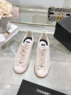 Alternative view of CHANEL Sneakers & Trainers Mesh-Suede (Light Pink-Brown) EU35-41 B20202606030605109