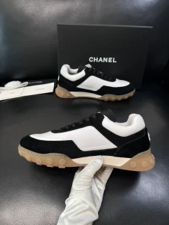 CHANEL Sneakers & Trainers Suede-Leather (Black-White-Brown) EU39-46 C50202606030609149