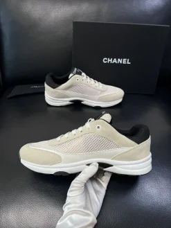CHANEL Sneakers & Trainers Suede-Mesh (Beige-Black-White) EU39-46 C60202606030610149