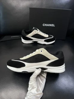 CHANEL Sneakers & Trainers Suede-Mesh (Black-White-Beige) EU39-44 C60202606030611149