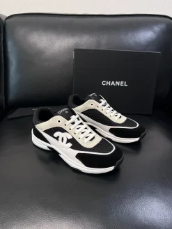Alternative view of CHANEL Sneakers & Trainers Suede-Mesh (Black-White-Beige) EU39-44 C60202606030611149